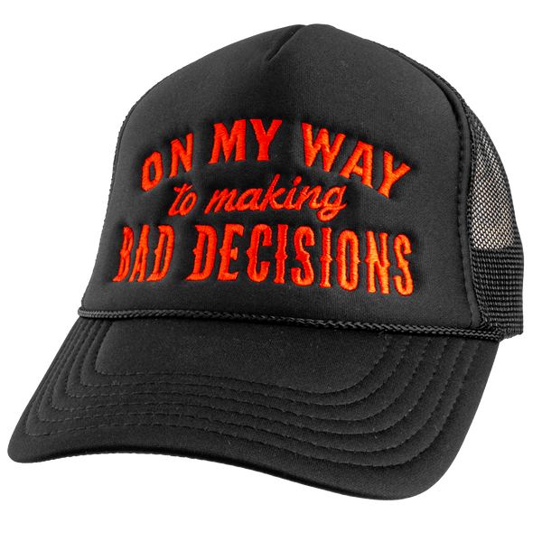 BAD DECISIONS FOAM TRUCKER HAT, view 1