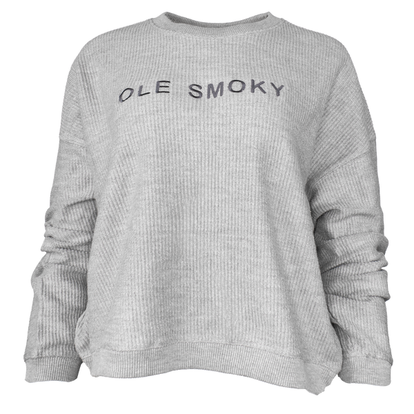 CORDED L/S TEE - GREY, view 1