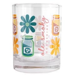 BOOZE AND BLOOMS ROCKS GLASS