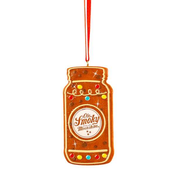 GINGERBREAD JAR W/LIGHTS ORNAMENT, view 1