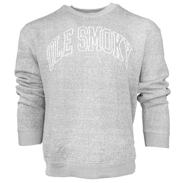 ARCH TEXT CREWNECK - HEATHER GREY, view 1