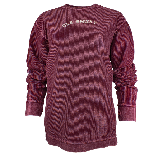 COMFY CORD CREWNECK - BURGUNDY, view 1