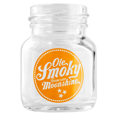 ORANGE LOGO MASON JAR SHOT GLASS