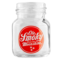 RED LOGO MASON JAR SHOT GLASS