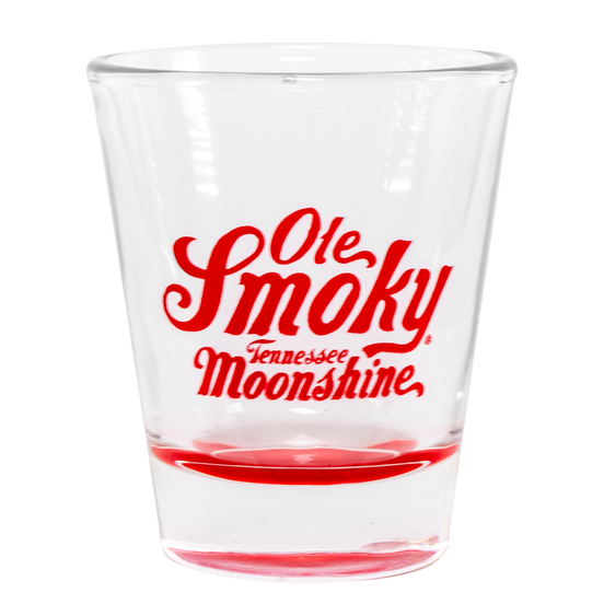 LOGO SHOT GLASS W/ COLORED BASE - RED