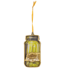 WOODEN PICKLES JAR ORNAMENT
