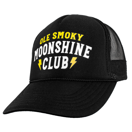MOONSHINE CLUB FOAM TRUCKER HAT - BLACK
