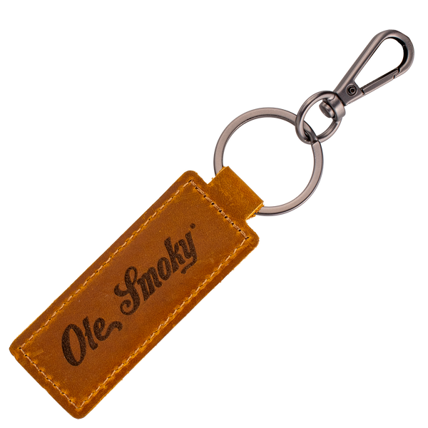 SCRIPT LEATHER KEYTAG, view 1