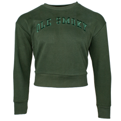 TERRY CROP CREWNECK - VARSITY GREEN