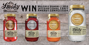 OLE SMOKY TENNESSEE MOONSHINE WINS FOUR MEDALS AT 2014 CRAFT SPIRITS AWARDS INTERNATIONAL COMPETITION