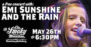 Emi Sunshine and The Rain Announce Memorial Day Performance at Ole Smoky Moonshine Distillery 