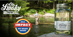 OLE SMOKY TENNESSEE MOONSHINE RECEIVES 2013 “HOT BRAND” AWARD