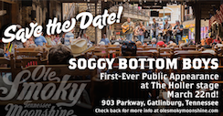 Grammy Winning Soggy Bottom Boys Reunite For First-Ever On Stage Performance at Ole Smoky® Tennessee Moonshine Distillery on March 22