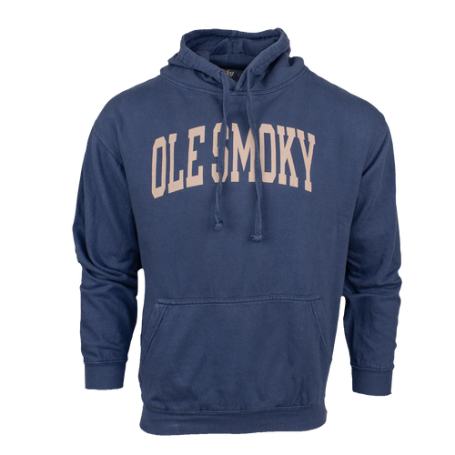 ARCH TEXT HOODIE - INDIGO