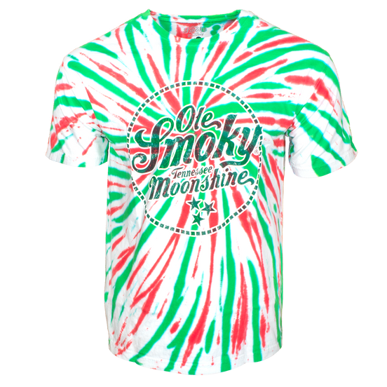 CANDY CANE TIGER TIE DYE TEE