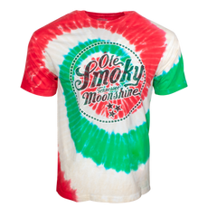 CHRISTMAS SPIRAL TIE DYE TEE