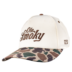 DUCK CAMO SCRIPT SNAPBACK HAT