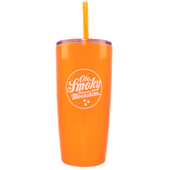 20OZ OMEGA TUMBLER W/STRAW - ORANGE