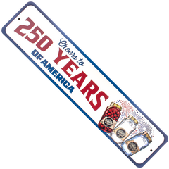 AMERICA 250 TIN SIGN