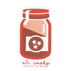 BOOZE AND BLOOMS JAR STICKER