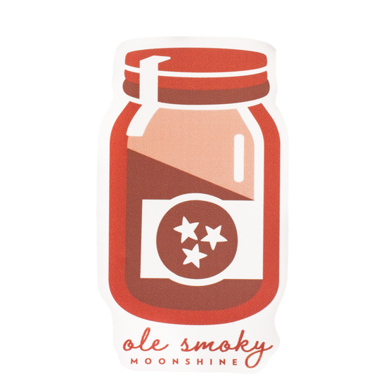 BOOZE AND BLOOMS JAR STICKER