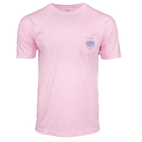 DISTRESSED POCKET TEE - BLUSH