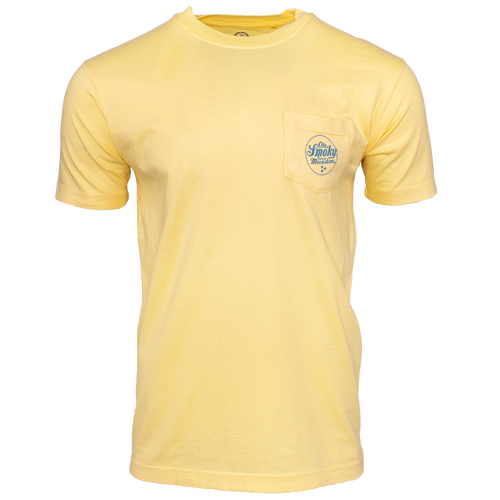 DISTRESSED POCKET TEE - LEMONADE