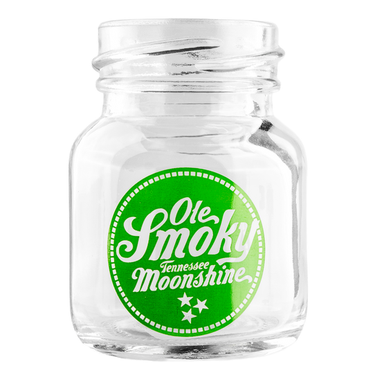 GREEN LOGO MASON JAR SHOT GLASS