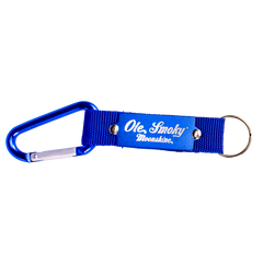 LASER ETCHED CARABINER KEYCHAIN - BLUE