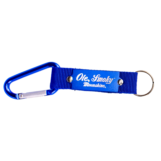 LASER ETCHED CARABINER KEYCHAIN - BLUE