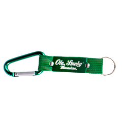 LASER ETCHED CARABINER KEYCHAIN - GREEN