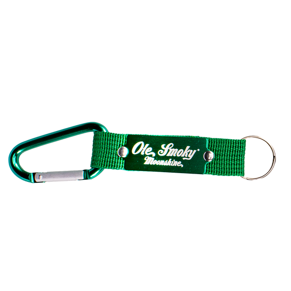 LASER ETCHED CARABINER KEYCHAIN - GREEN 1 of 1