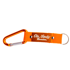 LASER ETCHED CARABINER KEYCHAIN - ORANGE