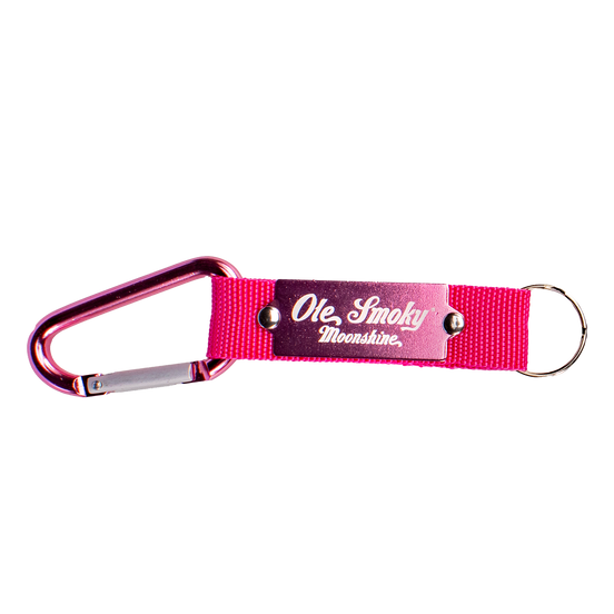 LASER ETCHED CARABINER KEYCHAIN - PINK