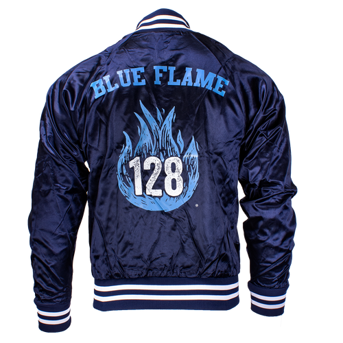 BLUE FLAME SATIN JACKET