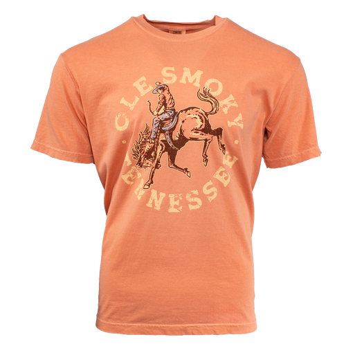 BUCKING HORSE TEE - TERRACOTTA