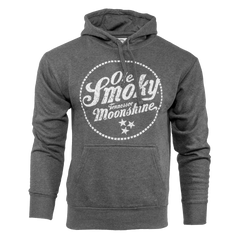 DISTRESSED LOGO PULLOVER HOODIE - HEATHER CHARCOAL