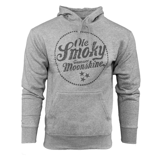 DISTRESSED LOGO PULLOVER HOODIE - HEATHER GREY