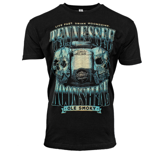 LIVE FAST DRINK MOONSHINE TEE - BLACK