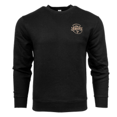 EMBROIDERED FLEECE CREWNECK - BLACK