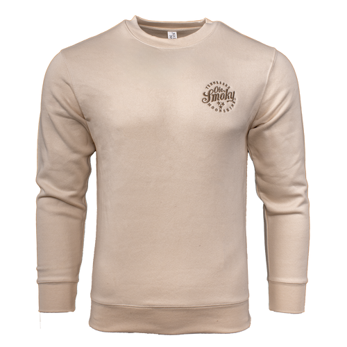 EMBROIDERED FLEECE CREWNECK - SANDSHELL