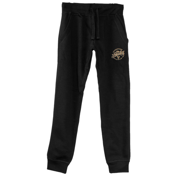 EMBROIDERED FLEECE JOGGERS - BLACK