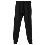 EMBROIDERED FLEECE JOGGERS - BLACK