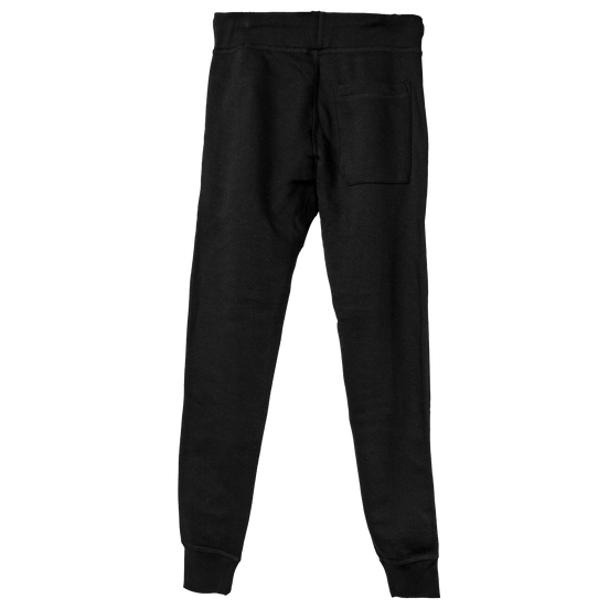 EMBROIDERED FLEECE JOGGERS - BLACK