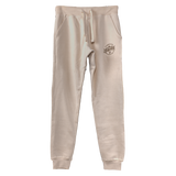 EMBROIDERED FLEECE JOGGERS - SANDSHELL