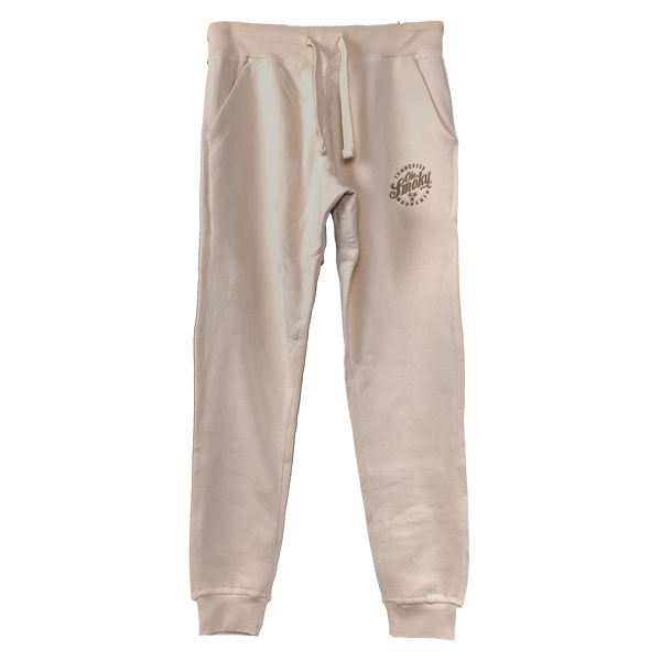 EMBROIDERED FLEECE JOGGERS - SANDSHELL, view 1