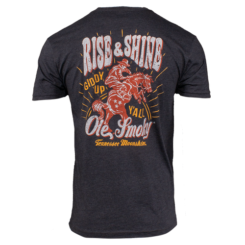 RISE AND SHINE RODEO TEE - CHARCOAL