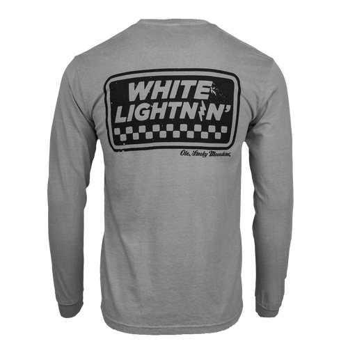 WHITE LIGHTNIN' CHECK L/S TEE