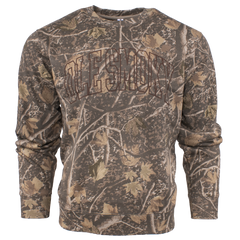 ARCH TEXT PUFF CREWNECK - DEADWOOD CAMO