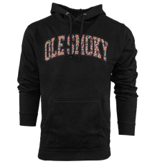 CAMO ARCH TEXT HOODIE - BLACK